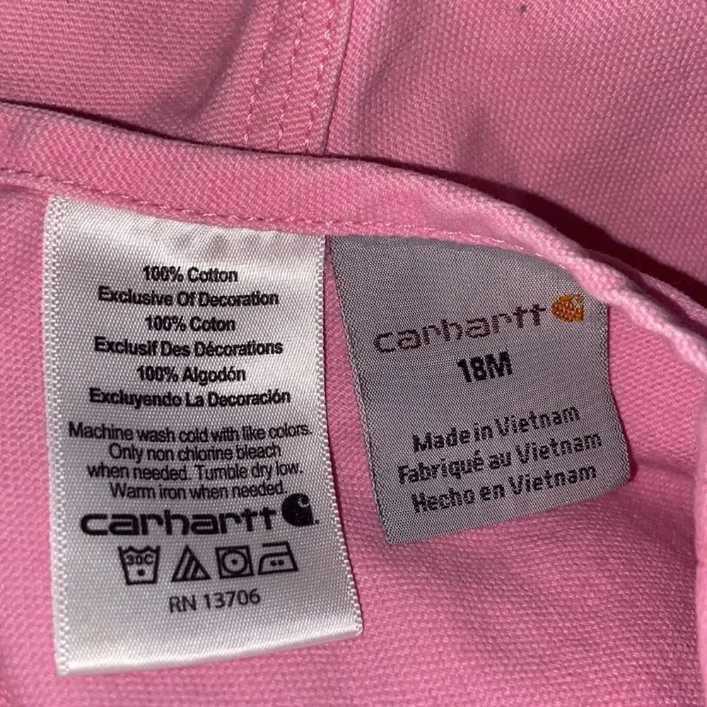 Carhartt Girl Overall Size 18 Month